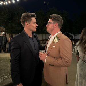 Mark Grossman Instagram - From the days of dyeing our hair crazy colors and piercing our ears in the school bathroom, to sneaking out to meet girls on your quad and spending countless summer nights under the Arizona stars on that old trampoline – we’ve come a long way, my friend. Today, as I stand here witnessing your marriage, I’m filled with an overwhelming sense of pride and joy. 

You’ve transformed into an incredible man, someone I deeply admire and look up to. Your journey from our youthful adventures to this beautiful moment is a testament to your growth, resilience, and the amazing person you’ve become. I couldn’t be happier to call you one of my best friends. Here’s to your new chapter, to love, laughter, and a lifetime of happiness. Congratulations, to you and Kimberly! 🎉 #FriendsSince4thGrade