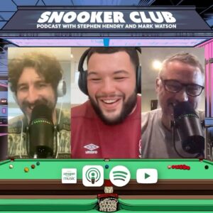 Mark Watson Instagram - New Podcast OUT NOW! 🚨

🏉 With England Rugby’s Ellis Genge!
👴🏻 Has player life expectancy changed due to O’Sullivan?
🌟 20-point golden ball discussed
📧 Hendry told to BUZZ OFF 🐝

Stephen Hendry and Mark Watson are back for another new episode of #SnookerClub - head to our bio link 📲
