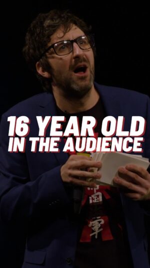 Mark Watson Instagram - I reiterate, 2003 is not a year you can be born in. This was a while ago, I had a 10 year old in the other day. Don’t even start with the year, I can’t face it.
.
.
.
.
.
#markwatson #taskmaster #comedian #standup #comedy #viral #sensation #audience #participation #crowdwork #16 #what