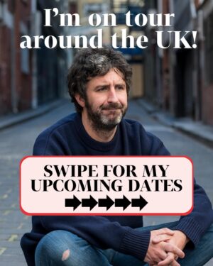 Mark Watson Instagram - Cannot stress enough how ‘on tour’ I am. Come to Crewe. 

#markwatson #taskmaster #lockedout #standup #comedian #tour