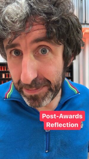 Mark Watson Instagram - Post-awards content. Not sure the clowns noticed.