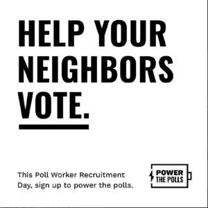 Marque Richardson Instagram - Today is POLL WORKER RECRUITMENT DAY!!! 🖤✊🏿It’s also your chance to help support democracy as a poll worker in your community— and get paaaaaiiid while doing it (even if you’re not old enough to vote!). Sign up to #PowerThePolls today: powerthepolls.org @powerthepolls #NOTLIKEUS