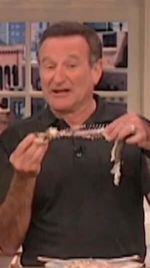 Martha Stewart Instagram - Remembering Robin Williams on what would have been his 73rd birthday. ❤️ Watch as the comedian learns how to eat a whole fish in this throwback footage from The Martha Stewart Show.