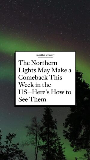 Martha Stewart Instagram - Stargazers may be in for a treat this month—changes in the sun’s magnetic field will impact the chances for spotting the northern lights throughout June. A solar flare from the same sunspot that produced nationwide sightings of the auroras on May 10 has rotated back towards Earth, providing optimal conditions for spotting the phenomenon over some northern and upper midwest states. Head to the link in our bio to learn more.