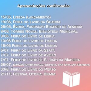 Martim Sousa Tavares Instagram - Pode não parecer, mas estou muito feliz com mais esta leva! No total, assinei 757 livros pela campanha de pré-venda. 😮‍💨
Agora venham ter comigo nas datas já confirmadas em que andarei pelo país a apresentar o livro e faço-vos uma linda dedicatória. 🫶🏼
O livro está à venda em tudo quanto é sítio e seguramente mais datas e locais de apresentação virão. 

Entretanto, quarta-feira, vemo-nos no lançamento! 😉

@livros_zigurate
