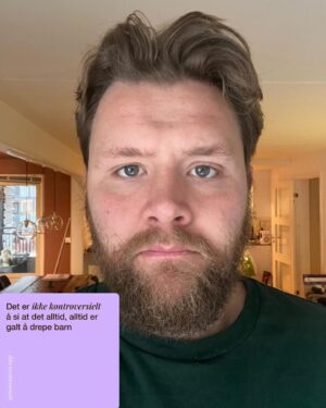 Martin Lepperød Instagram - Det er #ikkekontroversielt å si at det alltid, alltid er galt å drepe barn. Inntil vi blir hørt er vi så glade for at du også hever stemmen din, @martinlepperod , for din stemme er viktig🌟 Tusen takk❤️🙏🏾
@ikkekontroversielt