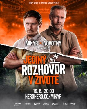 Martin Mikyska Instagram - HUPSÍK DUPSÍK 🏆

Ale přece jste si nemysleli, že to necháme skončit jen tak? ☺️ 

Jediný rozhovor v životě. Staredown s Jackem, duel s Pirátem, halftime show, prázdná O2 Arena a velké finále. 

19. 6. | 20:00 | herohero.co/mikyr