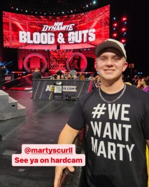 Martin Scurll Instagram - #WeWantMarty 👏 @theaidenflowers @aew