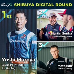 Martin Šonka Instagram - 🏆Race Results🏆
The winner of the inaugural AIR RACE X is @yoshi_muroya @lexus_airracing 

2nd place @martinsonka 
3rd place @matthallracing 

Click here to watch the final.
⇒ https://youtube.com/live/_OnScD476zs?feature=share

#airrace #airracex #pilot #エアレース #SHIBUYA #渋谷