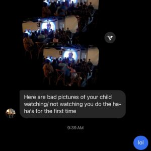Matt Braunger Instagram - [Backstage before the show]
“You’re gonna do it, Dada! You’re gonna do it great!”
“Thanks Rose”
“Are you gonna sing?” 
😂 ❤️ 🎤 

Rose saw dad at work last night for the first time @ciscobrewersportsmouth. “Go Dada go!” is the best heckle. Thanks Portsmouth 🙏 🍺