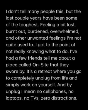 Matt Cutshall Instagram - My life changing experience. I hope this resonates with some of you who might need it ❤️ @experienceonsite