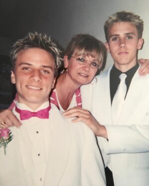 Matt Cutshall Instagram - High School prom Matt in the house. I went pink bowtie to match my dates dress. How sick is that? Right before the dance my buddy Chris Jolliff and I chugged a few Smirnoff Ice’s while blasting Jagged Edge to get riled up.