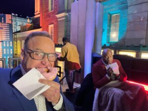 Matt Iseman Instagram - This is how @akbar_gbaja & I get ready for @ninjawarrior. Don’t judge.
