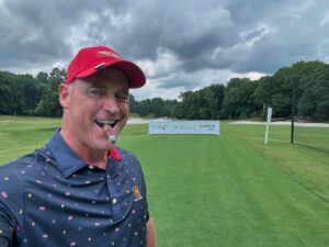 Matt Iseman Instagram - Thanks to everyone who watched the premiere of SEASON 16 of @ninjawarrior !  Celebrating with some golf @bmwcharityproam and a stogie courtesy of my new pal @jaswheels. Also ran into a star from @onpatrollive the legend @thundacat830. He said my swing is so bad it should be illegal.