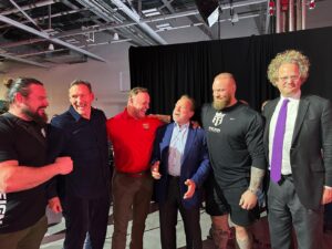 Matt Iseman Instagram - The World’s Strongest Man, a Gladiator, me, my Boss, the Mountain & an Oscar Winner celebrating an awesome weekend at the @arnoldsports. Congrats to @onestrongb & @mitchellhooper on their Arnold Strongwoman & Strongman wins!