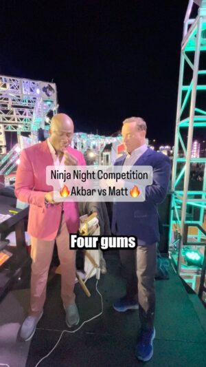 Matt Iseman Instagram - @mattiseman and I were doing competitions all night!But I definitely think I won💯😎 What else should we try? 
Watch #americanninjawarrior tonight at 8/7c on @nbc and streaming on @peacock