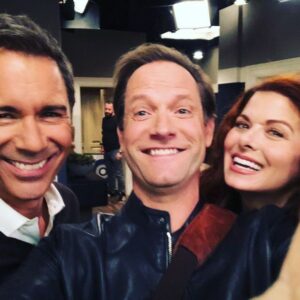 Matt Letscher Instagram - Two of these people know how to take a selfie. The other person is too geeked out that he got another chance to play with one of the great casts in TV history. Really, what a joy it is to watch these four do their thing. Congratulations on another incredible run and special thanks to @therealdebramessing for hitting me juuuust hard enough. @nbcwillandgrace
@eric_mccormack 
@seanhayes 
@meganomullally 
@maxmutchnick 
#KoMut
#willandgrace
