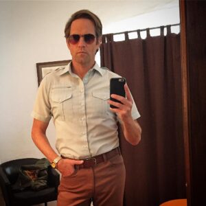 Matt Letscher Instagram - And, just for fun, a sneak peek at some irresistible #Narcos hotness. I wanted my code name to be Carlos Danger, but apparently that was taken.

#polyesteristimeless
#countthezippers