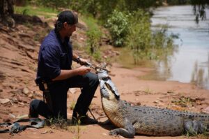 Matt Wright Instagram - Behind the scenes wrangling on @netflix Wild Croc Territory 🐊 with all the team @gshockoz @ariataus @otiseyewear @yokohamaaustralia @fordaustralia