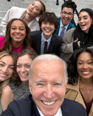 Mattie Westbrouck Instagram - Today I watched the President get the omicron vaccine, and got my own in the White House. Make sure to get yours before the holiday season to protect you and your loved ones 💉 #creatorsforgood