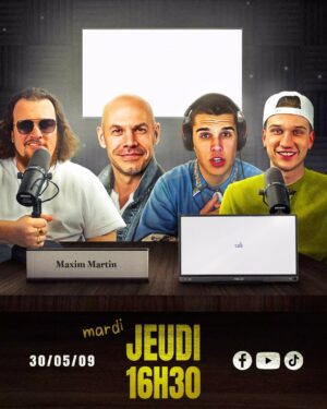Maxim Martin Instagram - Cette semaine à L’heure du Break on recoit le bouillant @maximmartinhumoriste et le streamer de l’heure @lewislefou 🔥

En live jeudi à 16h30 sur YouTube, Tiktok et Instagram 🤝