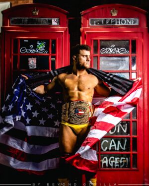Maxwell Friedman Instagram - MJF has arrived in London for his American Championship defence against @theojmo at @revprouk .

@the_mjf | @aew 
By Beyond Gorilla.

#aew #allelitewrestling #aewallin #MJF