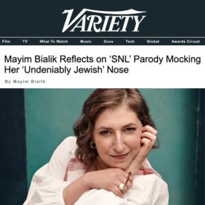 Mayim Bialik Instagram - Via @Variety: Read more at Link in bio
This article is part of Variety’s Antisemitism and Hollywood package and was written before October.