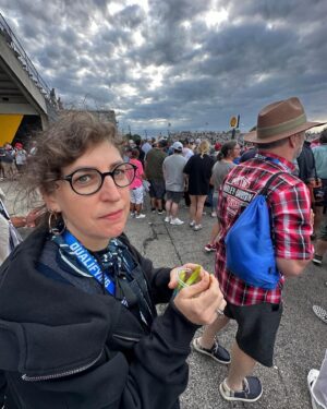 Mayim Bialik Instagram - Thank you so much to the @visitindy team for hosting me and my boys at the Indy 500. We had a blast and we felt so taken care of by everyone on the visit Indy team. Thank you so much 🏎️