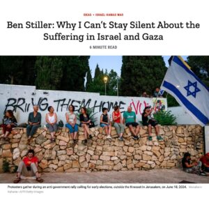 Mayim Bialik Instagram - Not all heroes wear capes. Some of them are Ben Stiller.

Having Ben Stiller on our podcast a few months ago was a highlight of my podcasting career. Seeing his bravery in posting this piece on the suffering in Israel and Gaza and the reality of our situation as Jewish citizens makes him a true hero of the Jewish people and all people everywhere who value life and freedom for all. Ben Stiller: thank you for being our hero.

Link below or in my bio: https://time.com/6989720/israel-hamas-war-ben-stiller-essay/