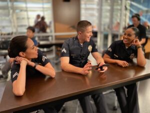 Mekia Cox Instagram - Typical day at the office 😆 #TBT #TheRookie @therookieabc