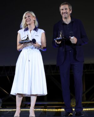 Mélanie Laurent Instagram - Melanie attends "Le Déluge" premiere at @filmfestlocarno ❤️

Mélanie and @guillaumecanetofficiel also received the Excellence Award Davide Campari !