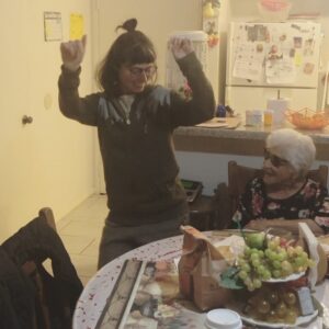 Melissa Villaseñor Instagram - Gettin down to my Abuelita’s phone ring