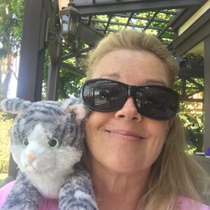 Melody Thomas Scott Instagram - #myfridaymorning After cataract post op with eye doc (hence the crazy doc-supplied dark glasses,) I ordered the very FIRST cup of ☕️ coffee in my life! #petittroislevalley (Writing a book can have such an effect!) Check out their side of pig! They call it side of bacon!! Upon returning home, had to give Chi Chi some love!