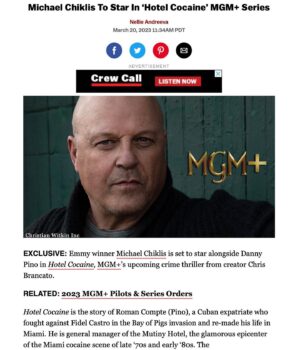 Michael Chiklis Instagram - This one will be hot, sultry, sexy and dangerous. @epix @mgmplus
