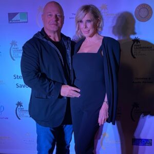 Michael Chiklis Instagram - My wife @Michellechiklis and I at the opening for The Senior tonight. What a great response from a packed house! #grateful