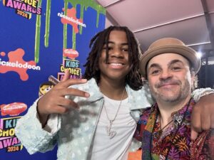 Michael D. Cohen Instagram - @kidschoiceawards 2024 photo dump. Guess who is wearing my hat… Who wore it better?