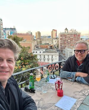 Michael Grant Terry Instagram - Valpo with ggggggaron and eating and art and dogs and walking and hokas and eating and coffee and tattoos. What an incredible city. #valparaiso #chile @urbanyetti