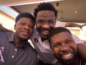 Michael Irvin Instagram - Da 🙌🏾 Presents; The FIRST RETURNER to ever earn a spot in @ProFootballHOF Devin_d_Hester_23 AND, The FIRST @HoustonTexans to ever earn a spot in @ProFootballHOF @ajohnson1500 🙌🏾🙌🏾🙌🏾🙌🏾🙌🏾. @canesfootball 🙌🏾🙌🏾🙌🏾🙌🏾🙌🏾. WELCOME HOME MY BROTHERS