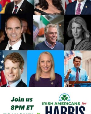 Michael Kelly Instagram - Join me tonight y’all 
#irishamericansforharris #irish 
#harriswalz2024 
events.democrats.org
8 PM EST