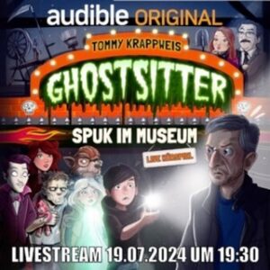 Michael Kessler Instagram - #ghostsitter DAS LIVE HÖRSPIEL 
"Spuk im Museum" am Freitag 19.07. um 19:30 auf den Social Media Kanälen von @audiblede und auf dem Twitch Kanal von Ghostsitter Autor und Regisseur @tommy_krappweis @wildmics