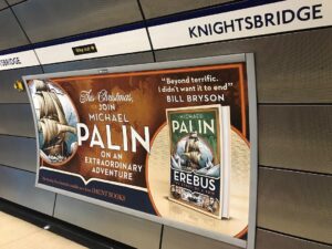 Michael Palin Instagram - Perhaps the greatest excitement of the whole campaign has been Erebus on the Underground, reaching a whole new audience of tired commuters and after dark, really big rats. Thanks to all of you who have shown an interest in the book. It has been a great pleasure to write, but an even greater pleasure to connect with such a wide audience.

Happy Christmas one and all!