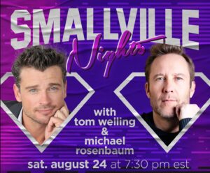 Michael Rosenbaum Instagram - Hey gorgeous people. We are signing and doing pictures all weekend in Tampa Bay!
And doing a private event SMALLVILLE NIGHTS Saturday.
I’m so excited. Come join in on the fun. See you there.

📍 August 24 

🔗link in bio 

#SmallvilleNights #tampabaycomiccon #smallville