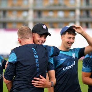 Michael Vaughan Instagram - Congratulations and go well on Somerset debut Archie Vaughan! 👊

#WeAreSomerset 
#SOMvKEN