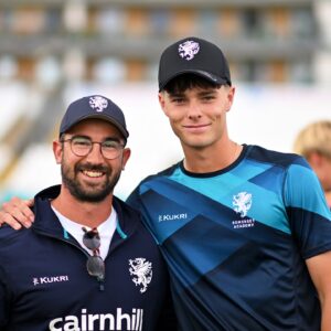 Michael Vaughan Instagram - Congratulations and go well on Somerset debut Archie Vaughan! 👊

#WeAreSomerset 
#SOMvKEN