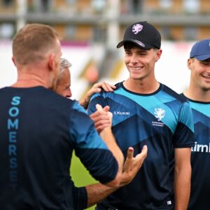 Michael Vaughan Instagram - Congratulations and go well on Somerset debut Archie Vaughan! 👊

#WeAreSomerset 
#SOMvKEN