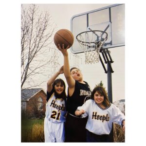 Michael Vlamis Instagram - Happy birthday, Stephy! Working in some pics with Kels because I miss her too and don’t want her to feel left out. Look at us, handling the rock, smiling through this unexplainable photo shoot in the backyard. Did we do this shoot by choice? Were we really that happy? How tall is the rim? Do you think Polaris will give us a brand sponsorship? I need answers! Until then, hope you’re laughing a lot, eating delicious food, and still handling the rock like you did in ‘02. Love, Mikey ❤️