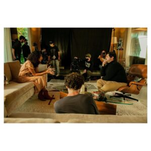 Michael Vlamis Instagram - CROSSWORD ❤️ What started as a quarantine morning ritual amongst me and my roommates, turned into a deep dive of guilt and grief and the idea for the first feature I’d direct. Although we’ve just wrapped production and have a ton of work left to do, I couldn’t be happier or more proud of our team. So many people stepped up and came together to make this dream reality. Instagram doesn’t let you tag more than 20 people, so only those pictured are tagged, but let’s be real, there’s probably 50 tags necessary. You all know who you are. And I know too. To the legend that is KA, thanks for always writing with me and for having parents cool enough to buy us Denny’s for our wrap meal. I ate so much sausage. And to you, Ro, thank you for producing and acting up a storm. Only us know what I put you through. And it better stay that way OR ELSE!!! Jk jk I am not publicly threatening my gf. I promise. Anyway, here’s to my producers, crew, cast, the lovely Judy who rented her house to us when the original fell through a week before our start date, and to all our generous investors. Without you, the movie wouldn’t exist on a hard drive under my pillow where I keep eyes on it constantly. Thank you everyone! PS all BTS photographed by the studly @chrislabadie