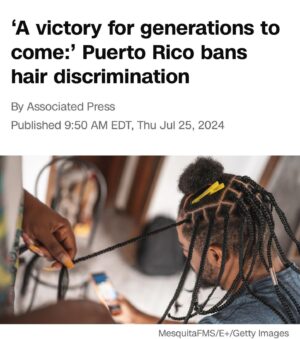 Michaela Angela Davis Instagram - Wepa! 🇵🇷➰✊🏽#PuertoRico #banhairdiscrimination #PassTheCrown #SCAC