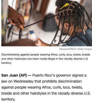 Michaela Angela Davis Instagram - Wepa! 🇵🇷➰✊🏽#PuertoRico #banhairdiscrimination #PassTheCrown #SCAC