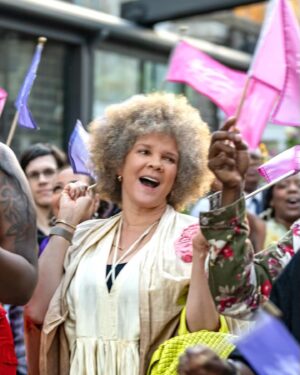 Michaela Angela Davis Instagram - It’s been a week much of the ice cream has melted. I wonder how many rainbows have been folded up, glitter swept away ? > 7 days ago I received one of the greatest honors (& mutha is blessed to have a few) > The inaugural “Elle Moxley Starship Humanitarian Award” at @mpjinstitute Revival of Love in the company of other ICON honorees @therealgialove   @ihartericka > it is my privilege to be embraced by the progressive loving, community, movement   creative consciousness @elle_moxley has created through her human rights organization - Black Trans Rights are human rights - right on? I wonder how many socialites   corporations will give money   platforms to Black Trans Folk, LGBTQ organizations in July or November? when the floats are broken down, cameras off, Kiki’s are over, is when vulnerable communities need protection, love   solidarity the most. I hope we all keep waving flags   texting donations year round. We fight for justice   joy year round. We practice loving like Love really is Love, endlessly.